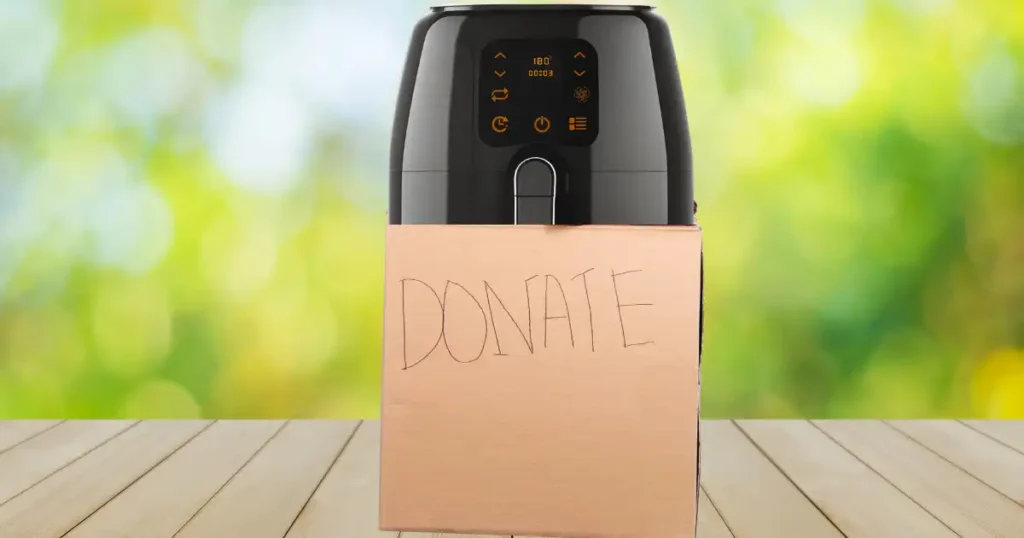 Air Fryer in donation box