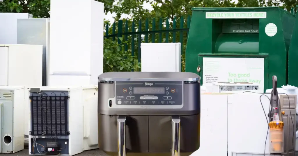 Air fryer with old garbage