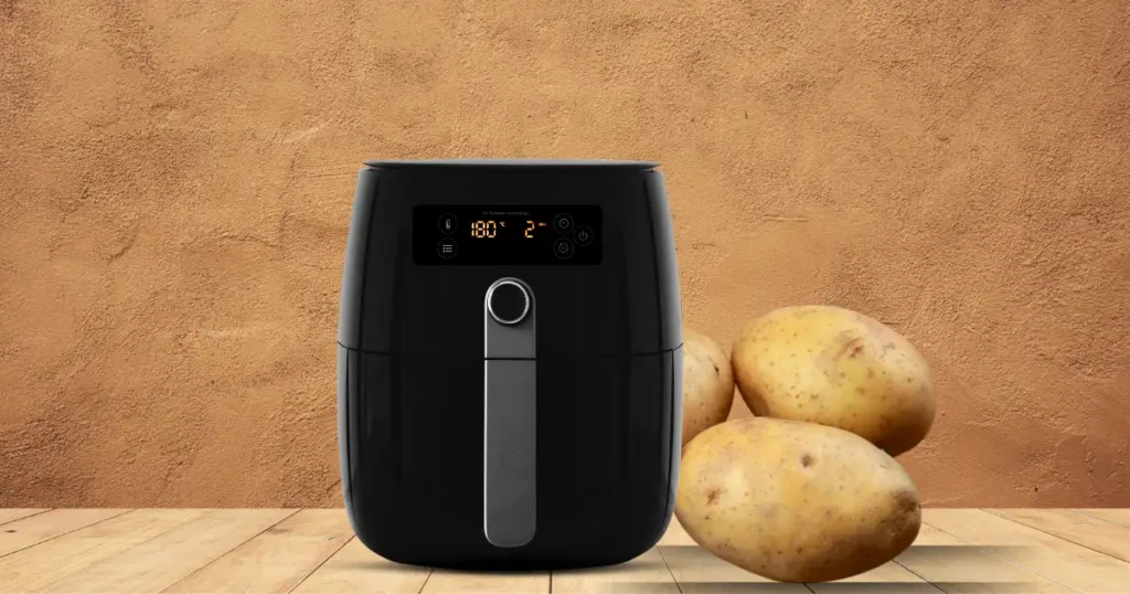 potato behind the air fryer