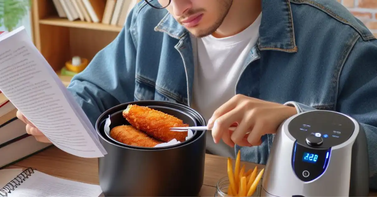 Air fryer with student