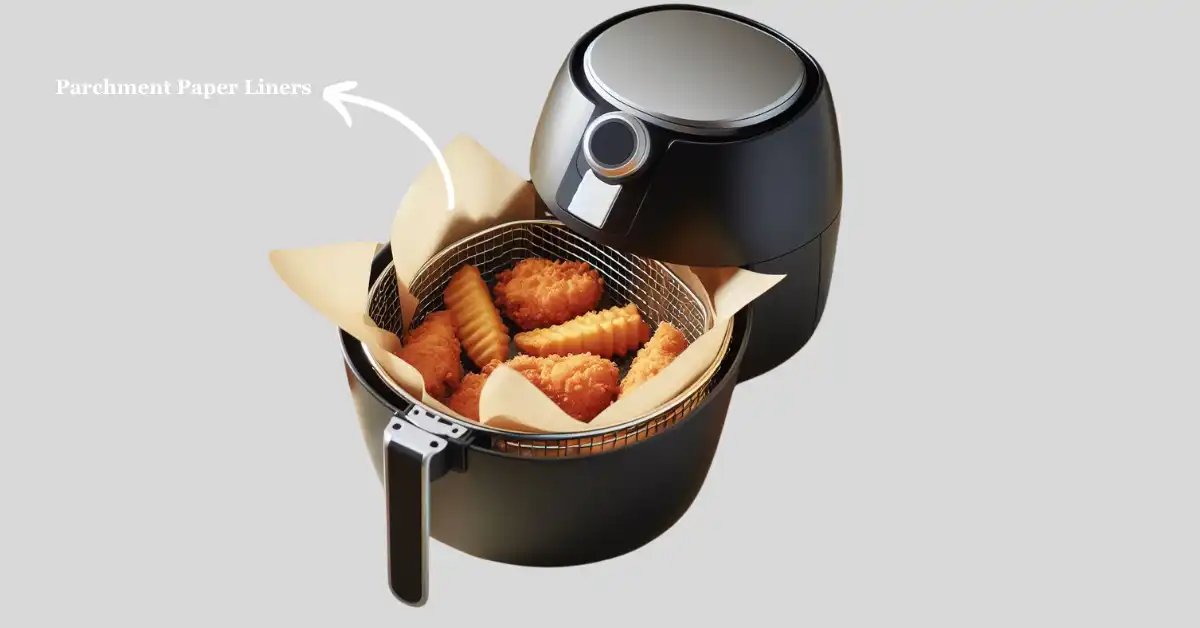 Parchment Paper Liners in air fryer basket