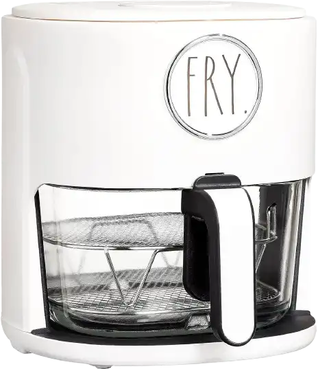 Rae Dunn 1200W Air Fryer with GLASS Frying Basket