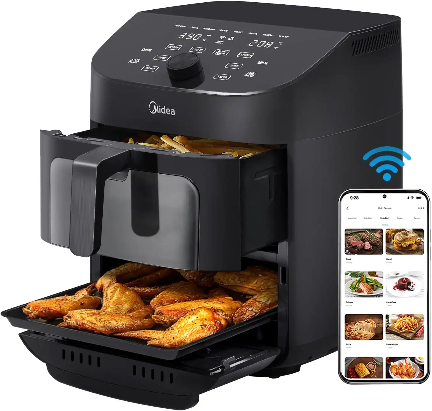 Midea Dual Basket Air Fryer Oven